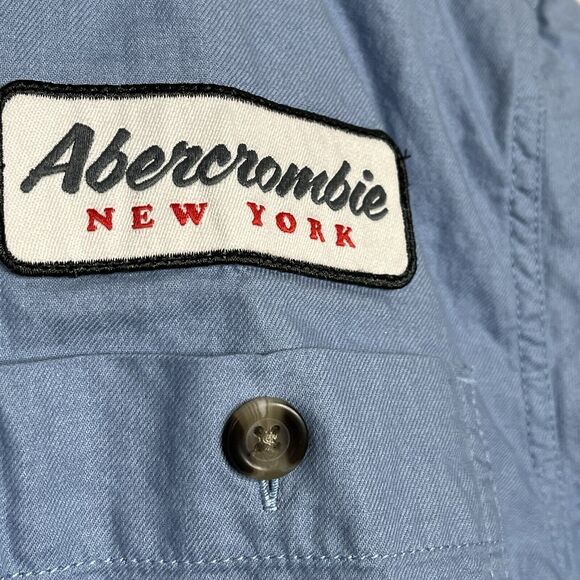 Abercrombie & Fitch New York Work Shirt Kids Boys 11/12 Y2K Auto Club - Picture 2 of 7